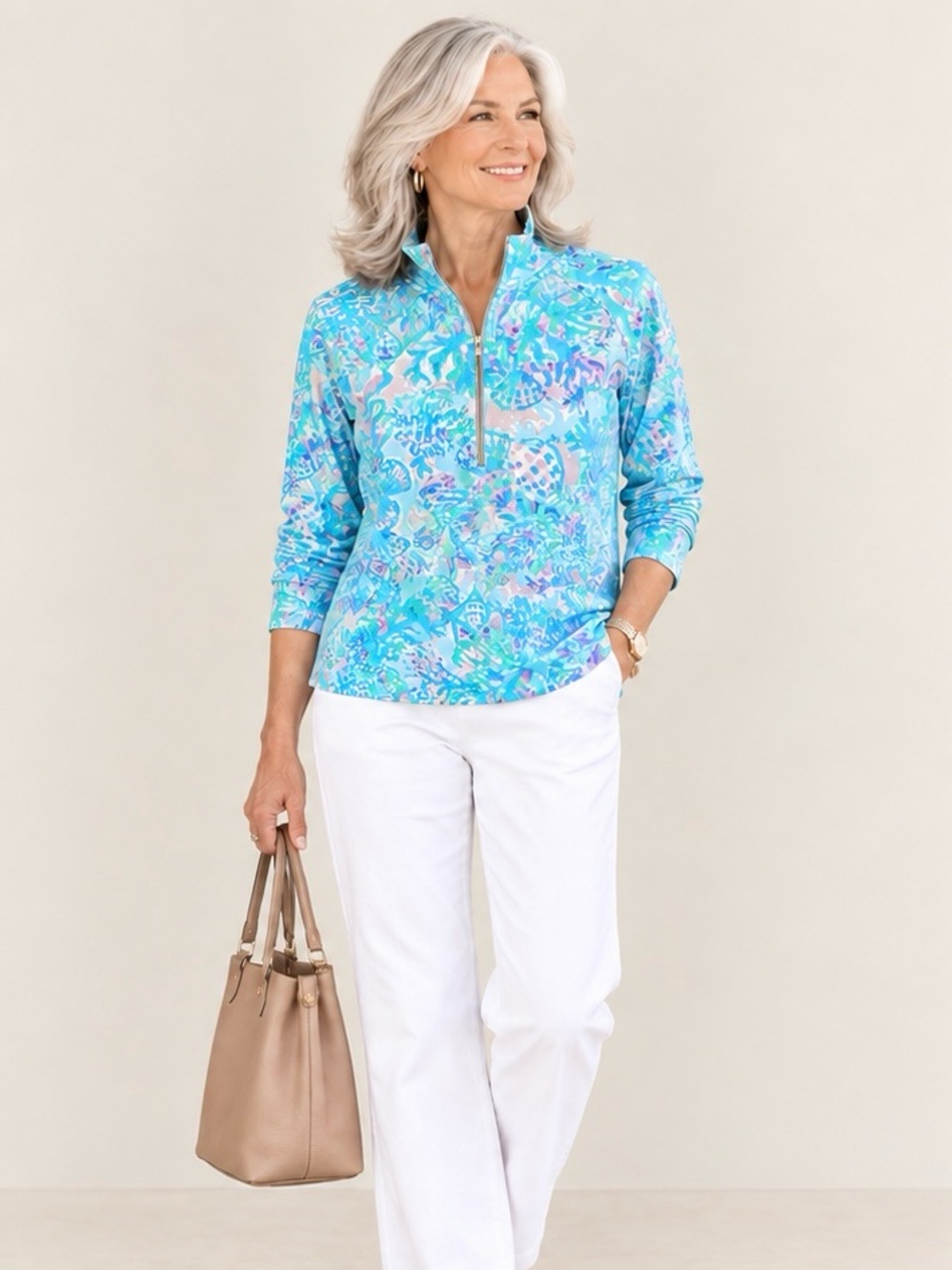 Lilly Pulitzer “Soleil It On Me” Zip Popover
